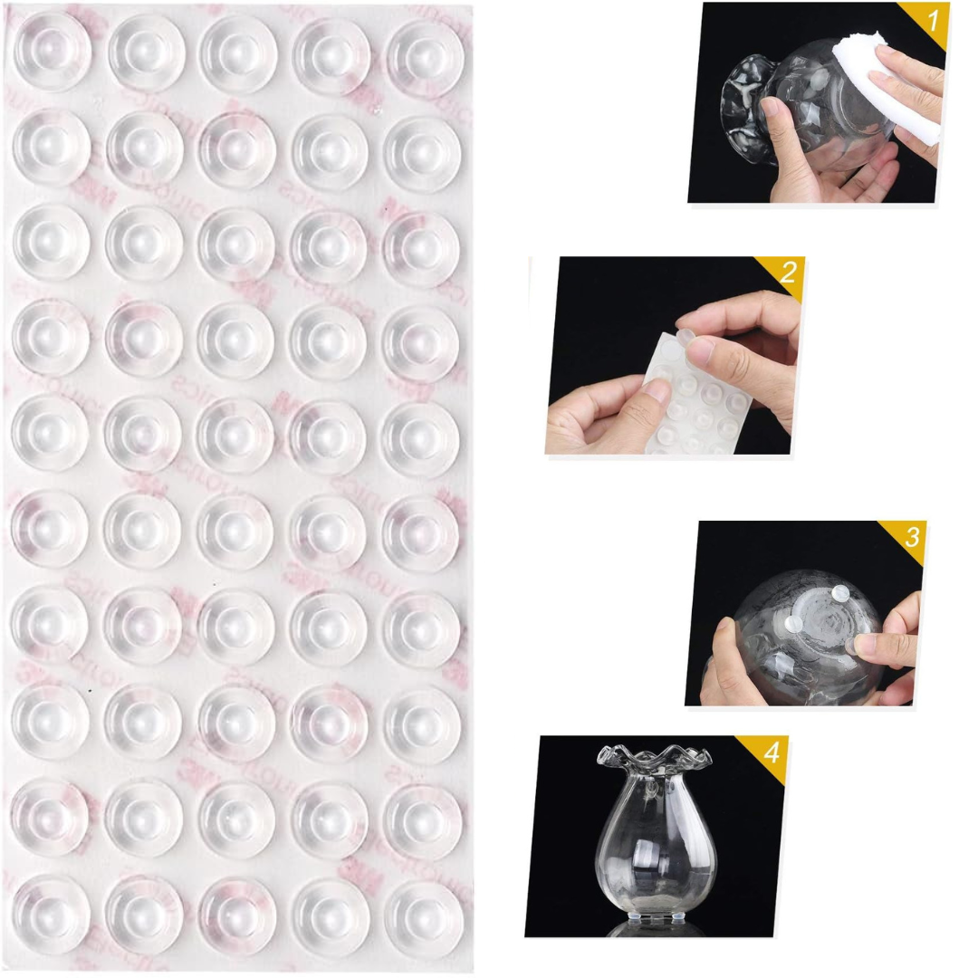 واقي مطاطي شفاف لحماية الأسطح والأثاث 50 قطعة