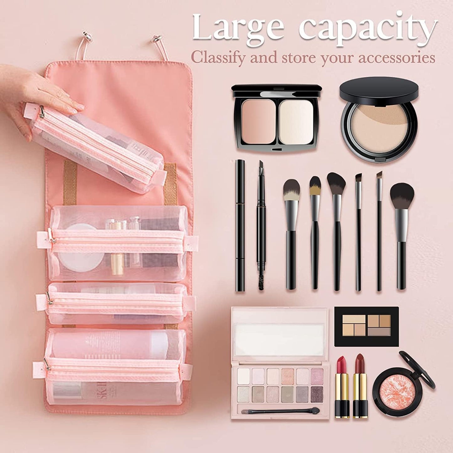 حقيبة مستحضرات التجميل 4 في1