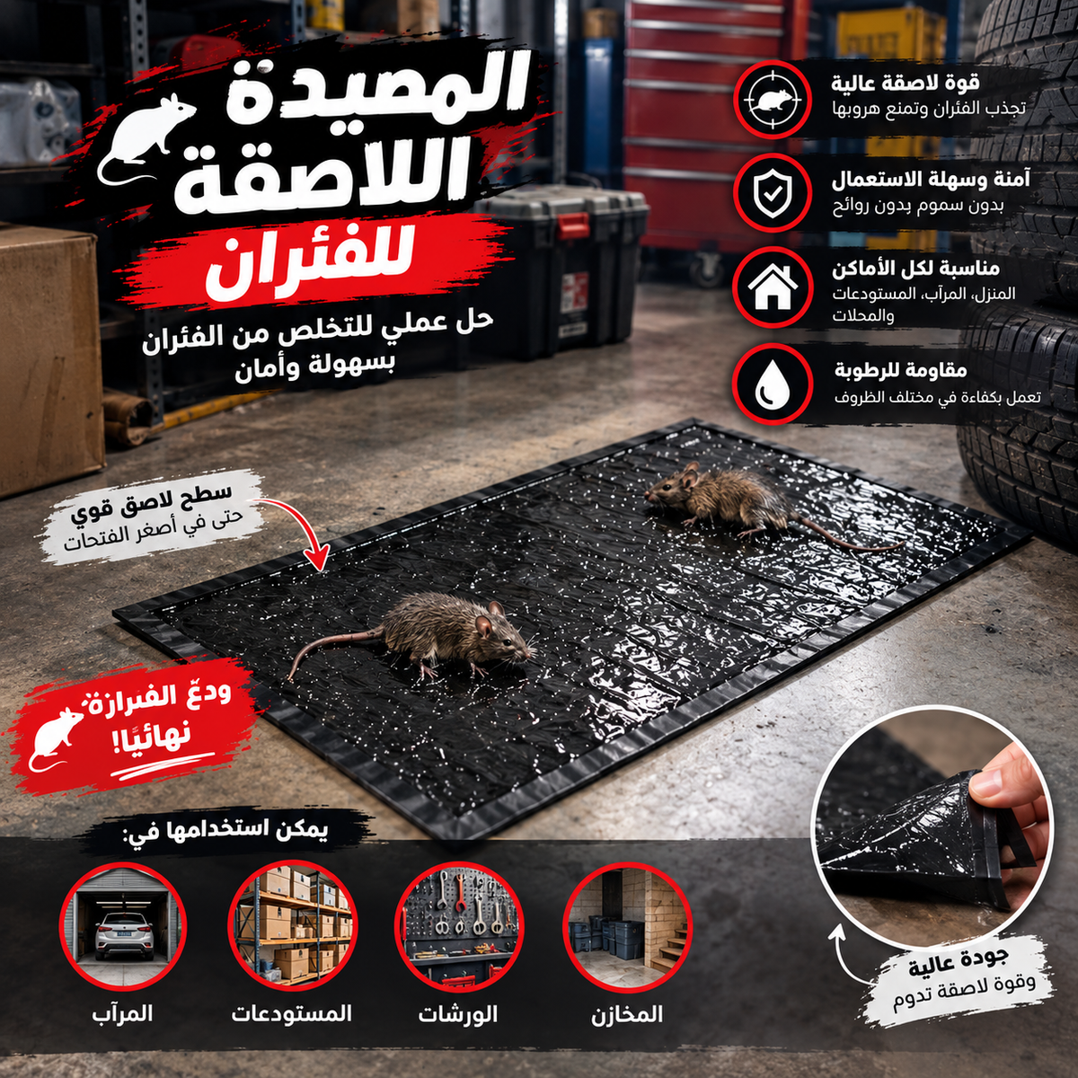 مصيدة الفئران اللاصقة