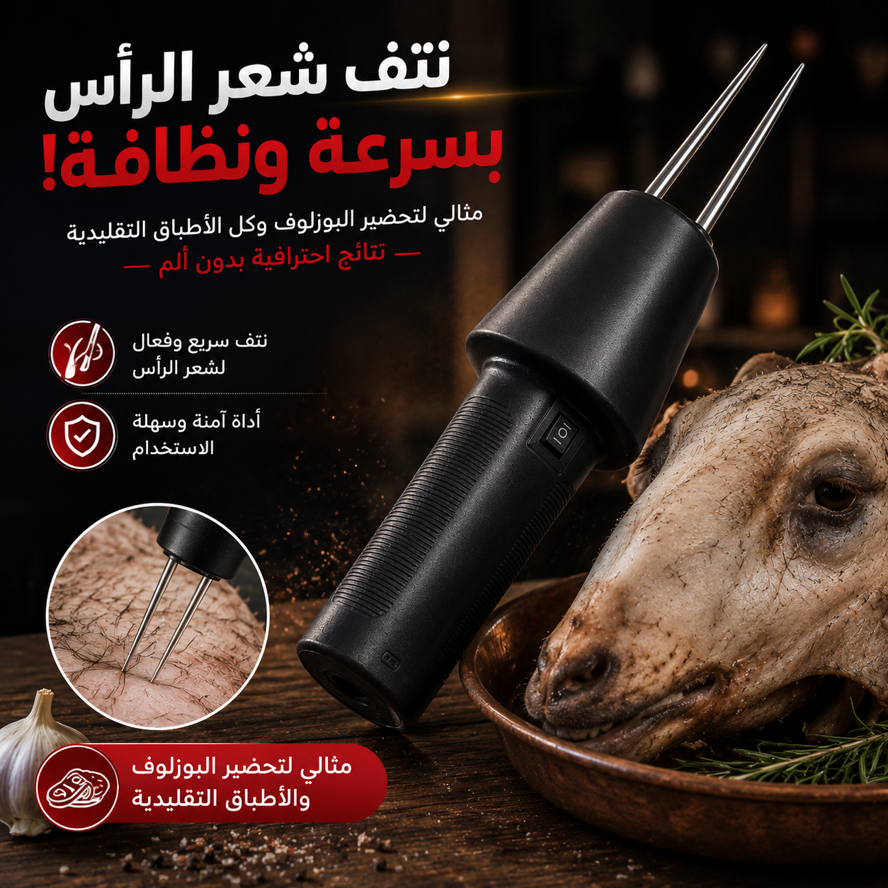الة نتف شعر الكبش و الدواجن