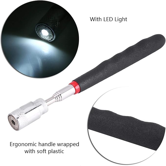 مغناطيس تلسكوبي مزود بمصباح LED