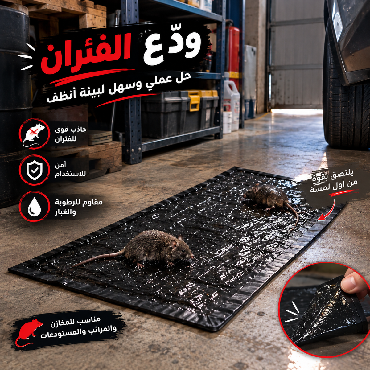 مصيدة الفئران اللاصقة