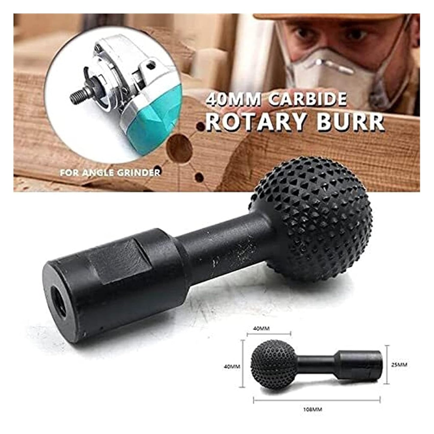 رأس دوار كروي لنحت وتنعيم الخشب