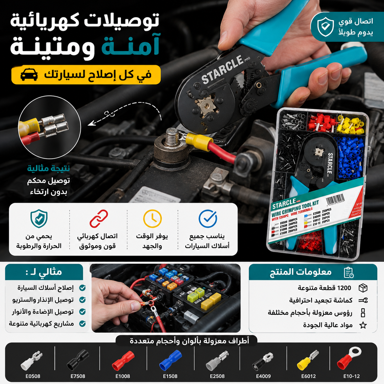 طقم كماشة جمع الاسلاك