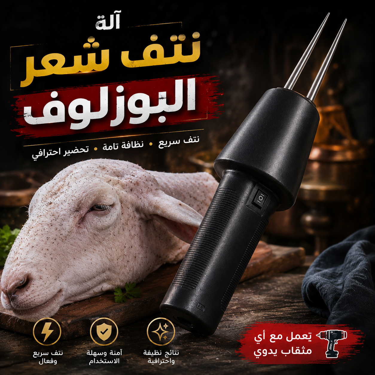 الة نتف شعر الكبش و الدواجن